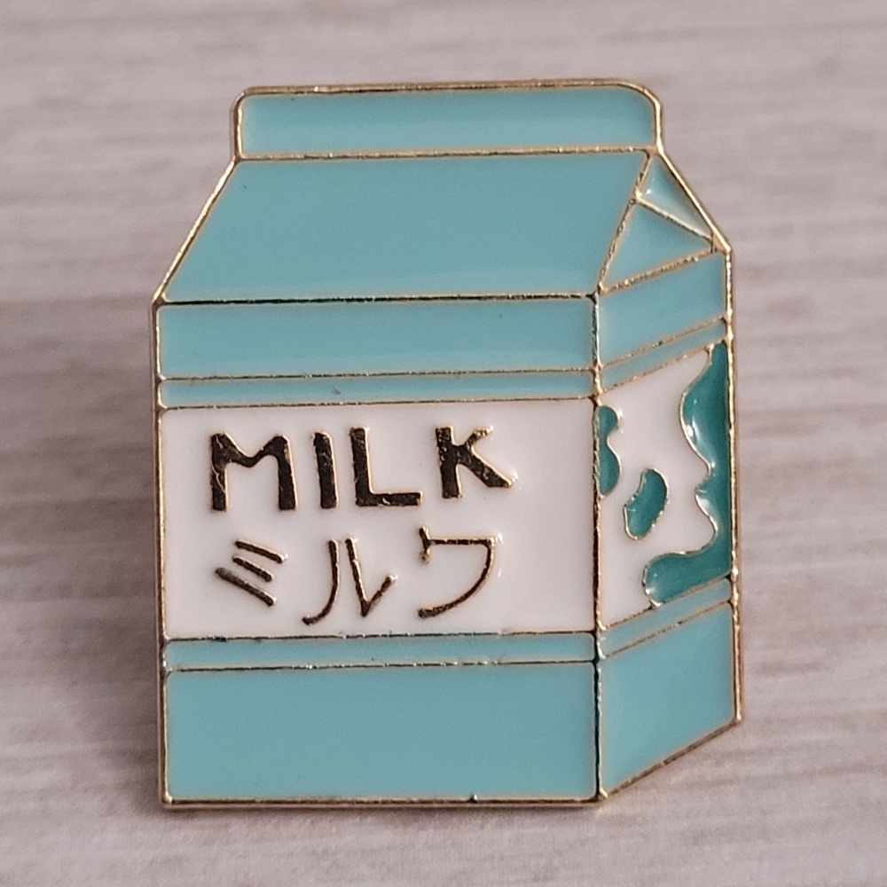 Milk Carton Enamel Pin